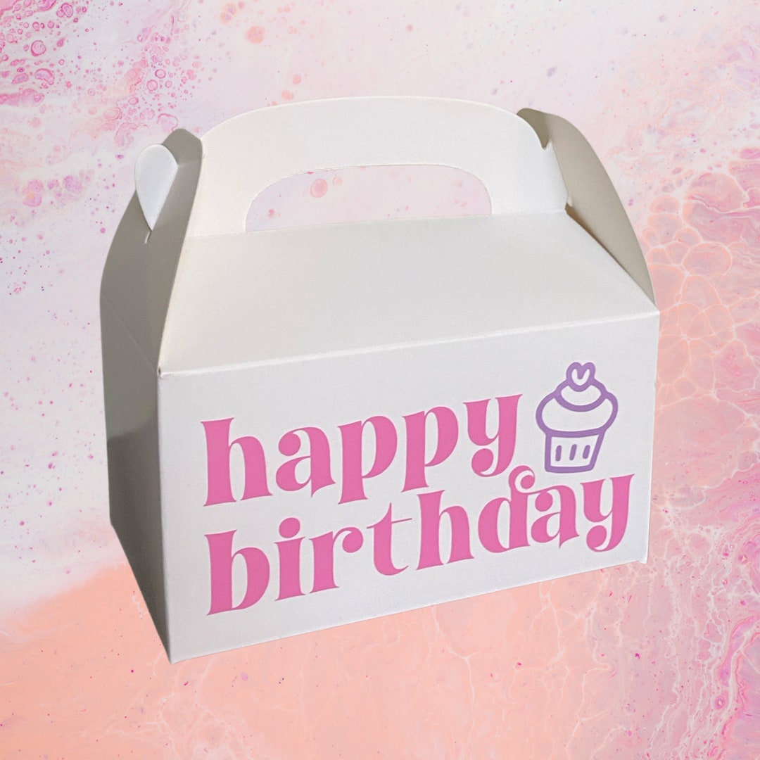 Medium Happy Birthday Gable Box set of 5 Personalized Etsy