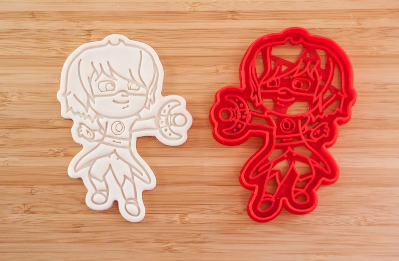 Night Ninja PJ masks cookie cutters Luna Girl and Romeo 3 pieces.