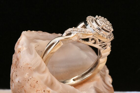 Vintage Gold Diamond Ring, Diamond Engagement Rin… - image 4