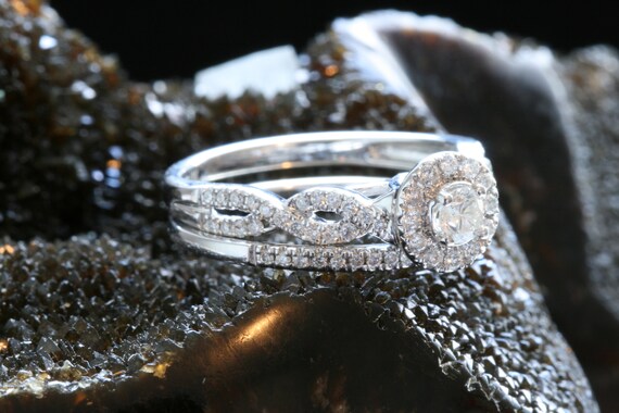 Vintage Diamond Gold Ring, Vintage Engagement Rin… - image 3