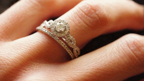 Vintage Diamond Gold Ring, Vintage Engagement Rin… - image 6