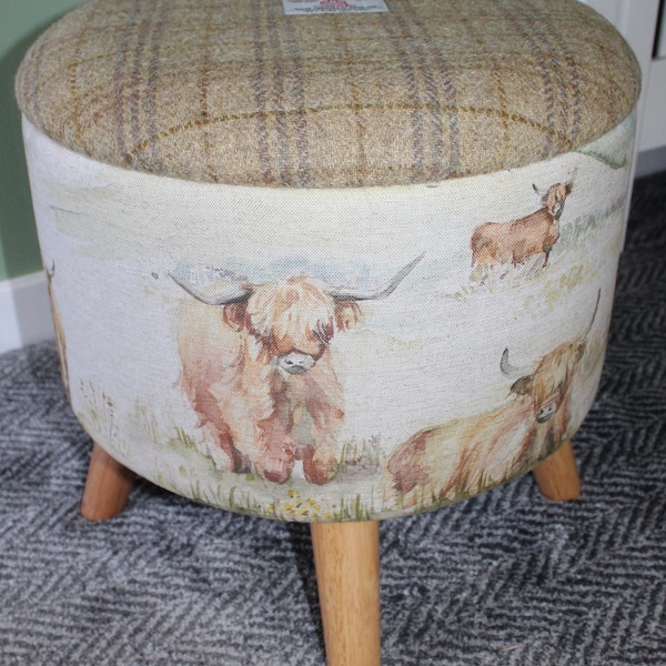 Cow Stool Highland Cow Footstool - Etsy UK