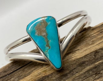 Royston Turquoise and Sterling Silver cuff bracelet.