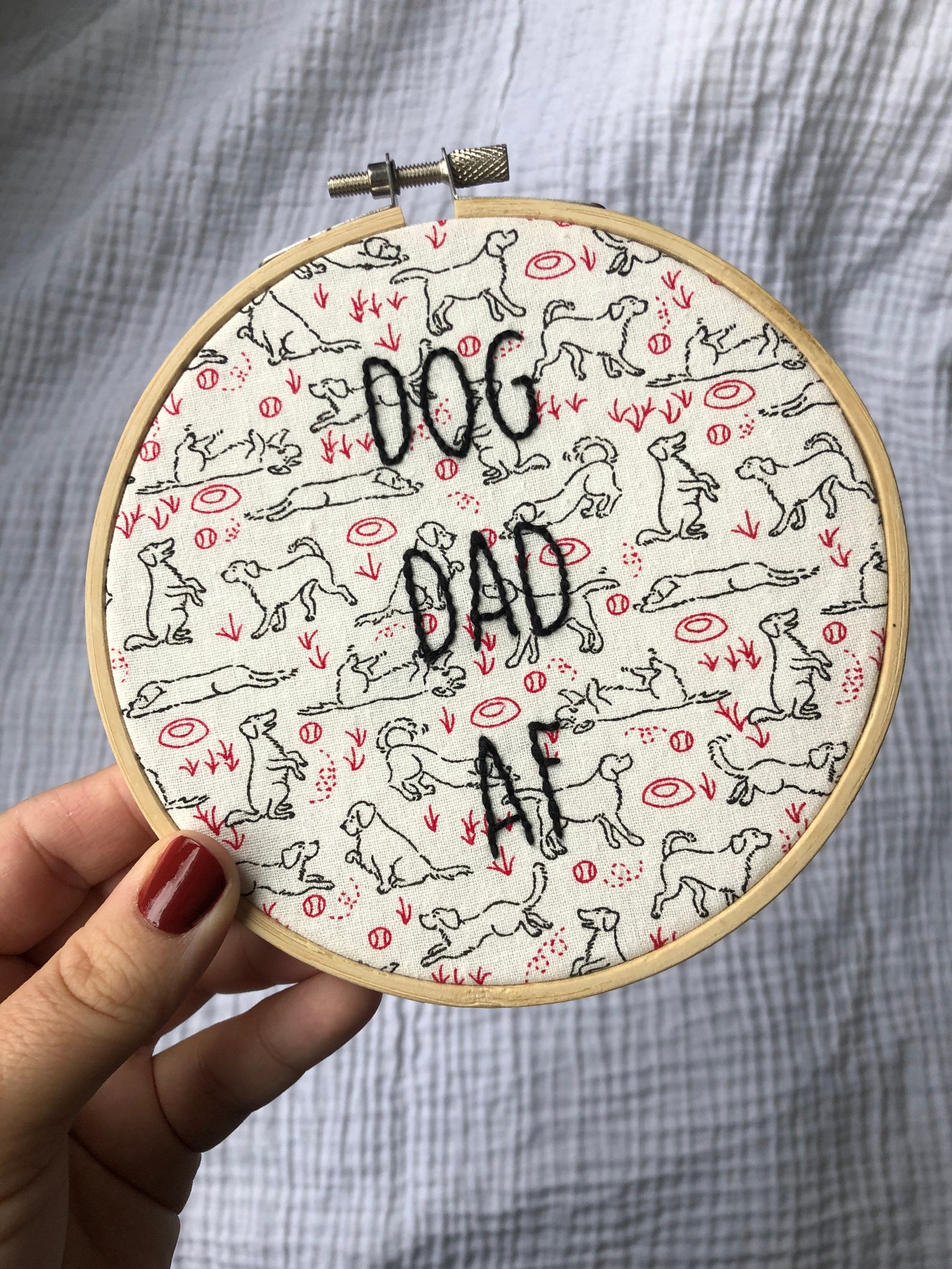 Dog mom dog dad embroidery hoop 5 inch animal lover  etsy