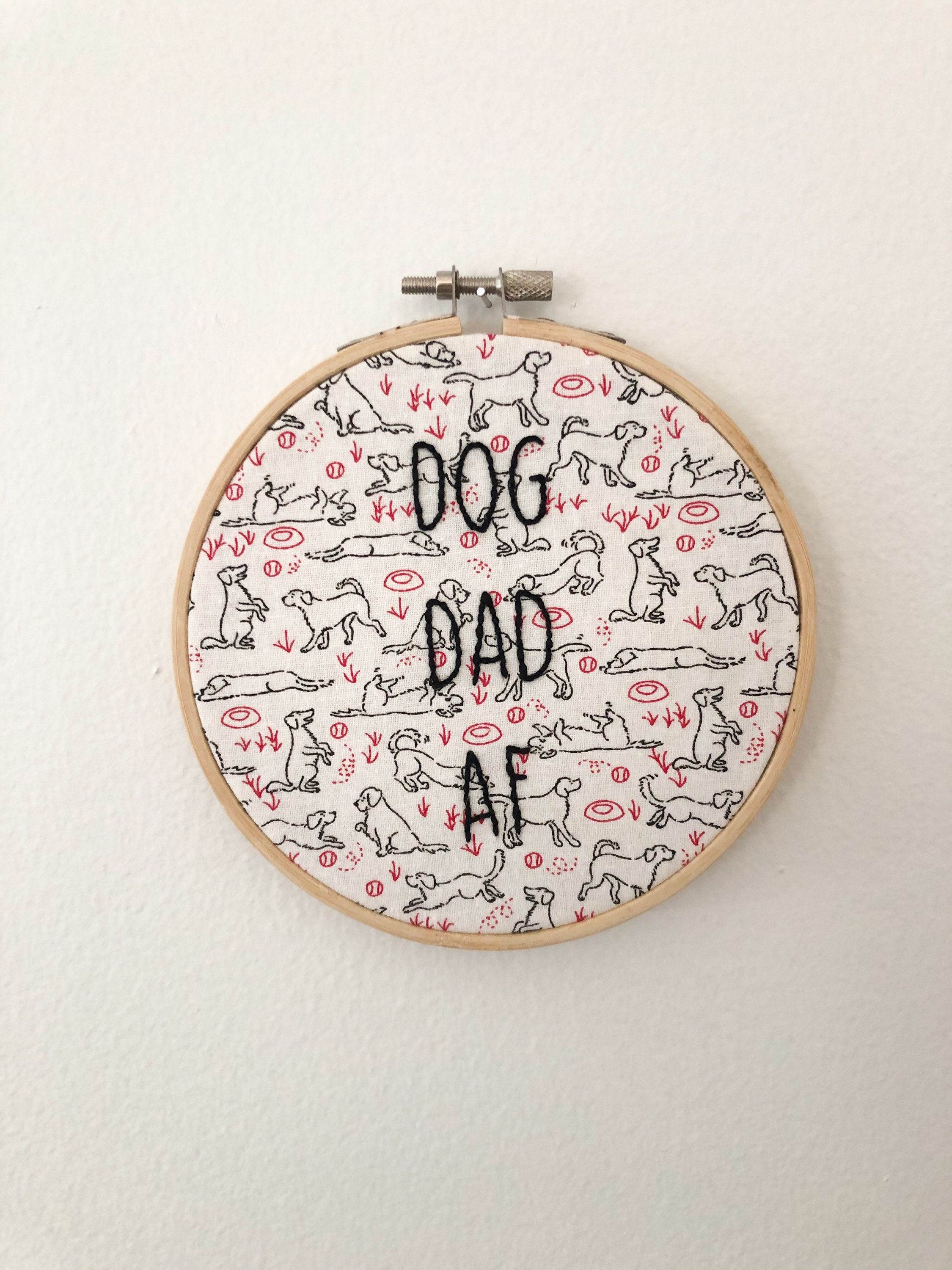 Dog mom dog dad embroidery hoop 5 inch animal lover  etsy
