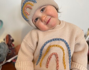 rainbow baby sweater