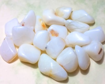 1 Milk Opal, tumbled stone, rarity, meditation stone, common opal, genuine opal