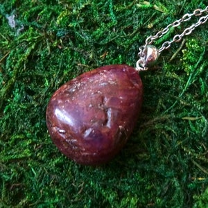 Ruby, ruby pendant, gemstone pendant, ruby red, ruby necklace, ruby