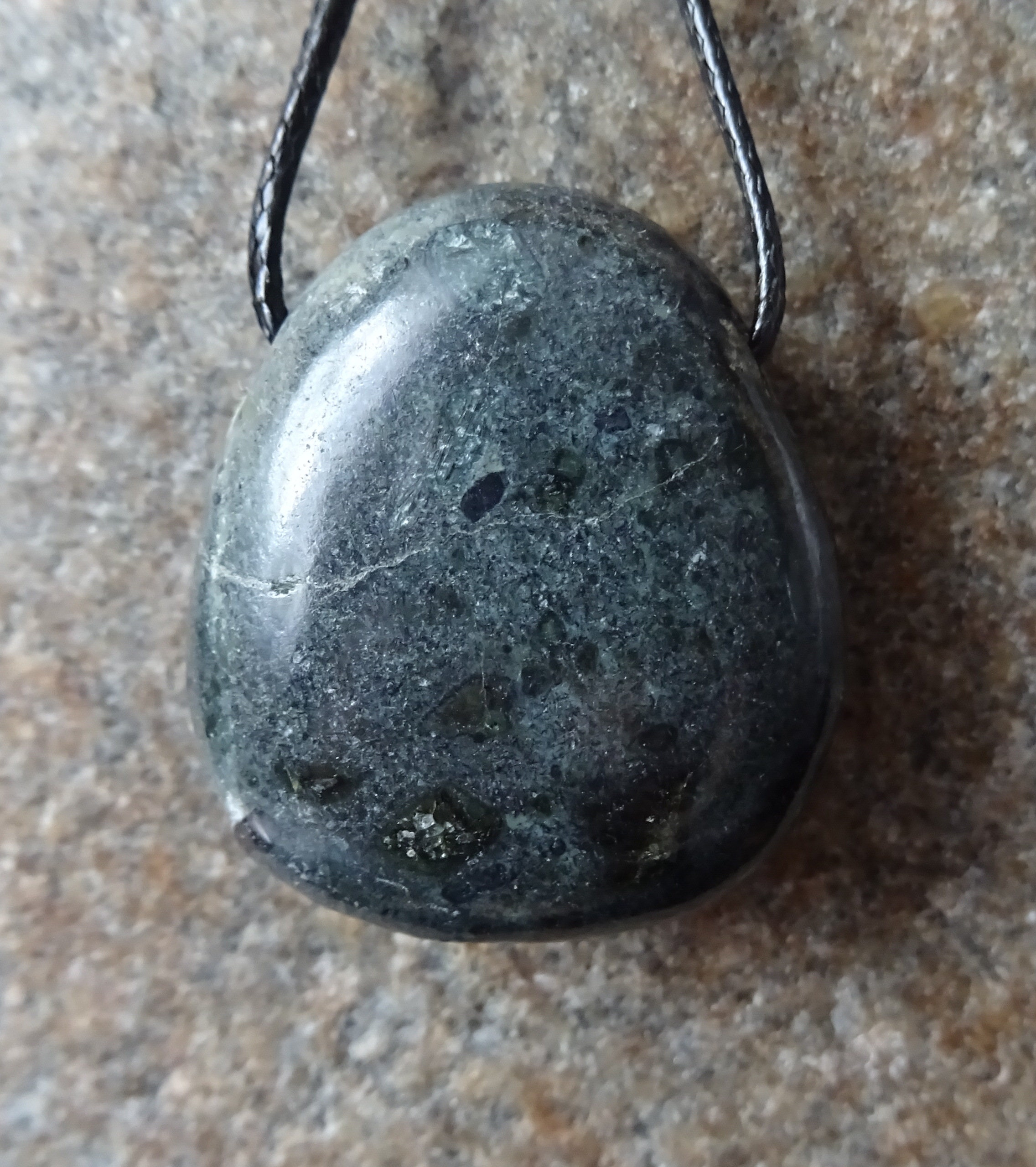 Rare Stone Kimberlite Perforated Stone Pendant. (the Parent