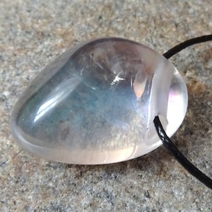 Angel Aura Necklace, Rock Crystal with Ribbon