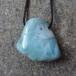 Larimar pendant, sky blue, Larimar stone, Atlantis stone