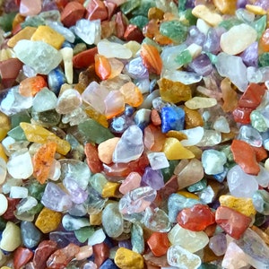 Chips tumbled stones, 300 gr, mix, colorful mixture, aquarium, crystal chips,