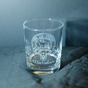 Scottish Clan Glass - 14oz Old Fashioned