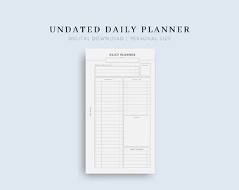 Detailed Daily Planner, To-Do List, Habit Tracker (Digital Download)