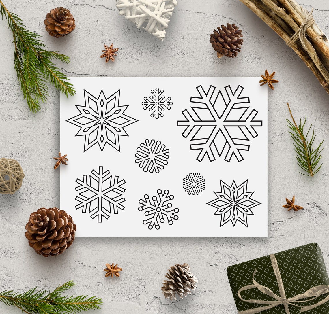Winter Coloring Sheet, Holiday Coloring Page, Christmas Printable ...