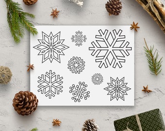 Winter Coloring Sheet, Holiday Coloring Page, Christmas Printable, Christmas Kids Activity, Kids Winter Ideas, Holiday Fun, Snowflakes Print
