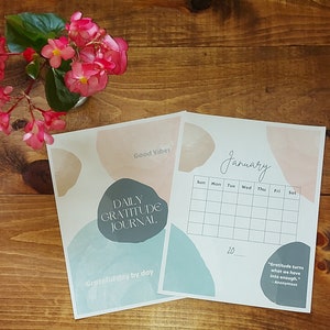 Daily Gratitude Journal / Digital Download / Printable / Journal / Planner / Planner inserts / Gratitude Template / Mindfulness