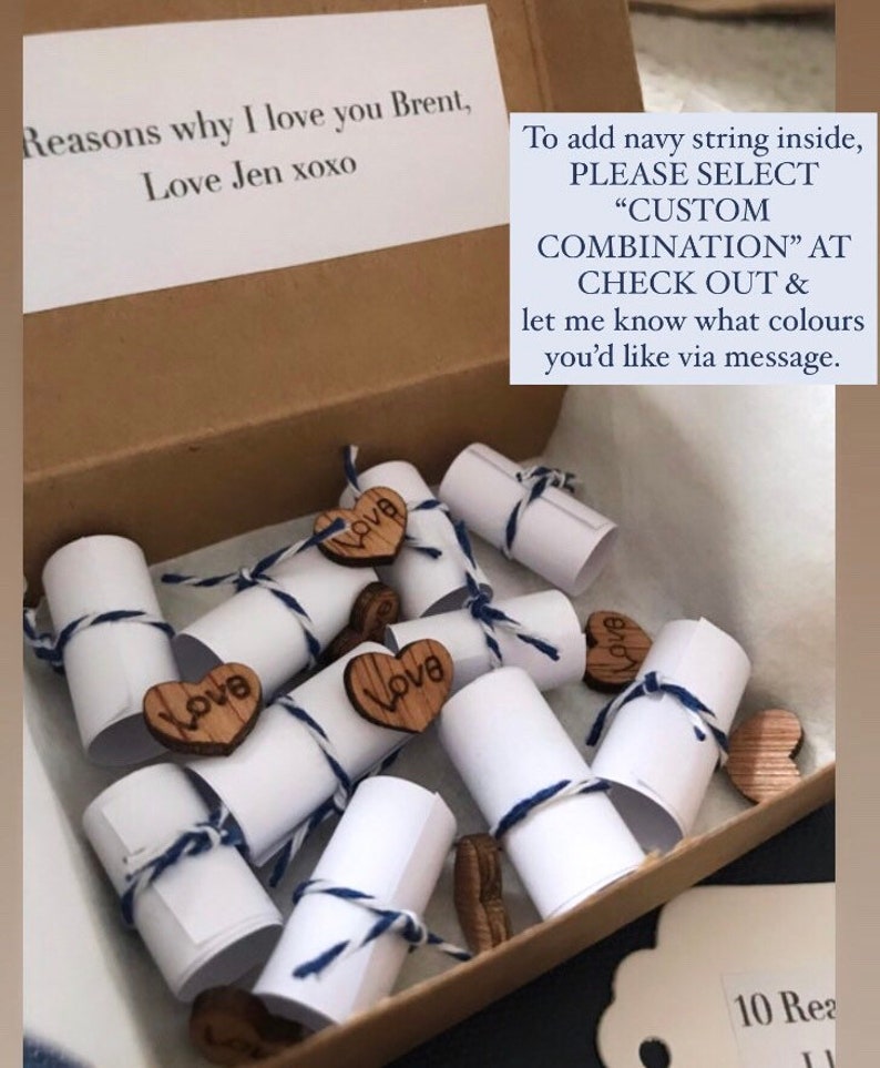 100 Personalised 10 Reasons Why I love you gift box. Etsy