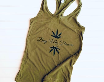 Ladies White 420 Clock Vest Medical Marijuana Stoner Weed Festival Tank Top