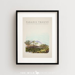 Palm Tree Print, Tropical Palm Print, Island Print, Vintage Botanical Print Vertical
