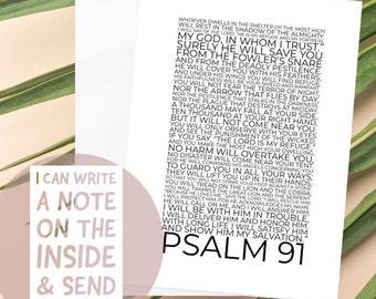 Psalm 91 Sympathy Card: Funeral Remembrance