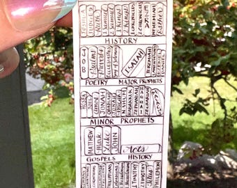 Books of the Bible Categories Vinyl Sticker: Religious Planner Decal