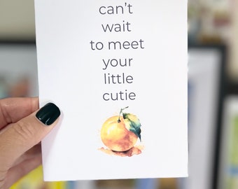 Babyparty Karte: Mandarine: Grußkarte für werdende Mamas