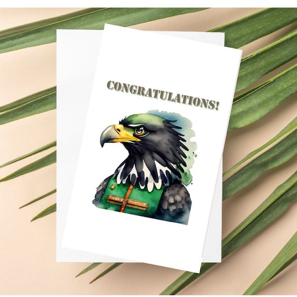 Commemorate Boy Scout Eagle Achievement - Handmade Card with Congratulations Wishes