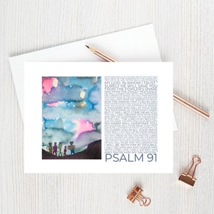 Psalm 91 Greeting Card - Encouragement and Sympathy for Condolences