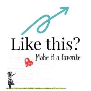 May include: A blue arrow pointing upwards with the text "Like this? Make it a favourite" below. A white brick wall with a red heart shaped balloon floating above a girl in a black dress reaching up towards the balloon.