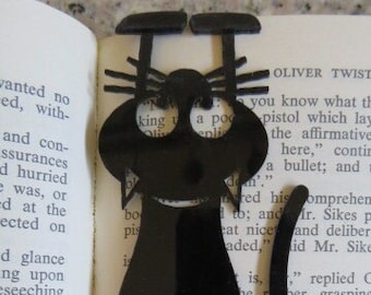Hanging CAT Bookmark Book Club Kids Teen Booklovers Gift (B302)