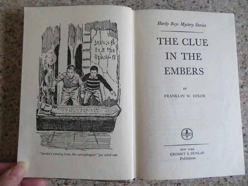 The CLUE in the Embers // HARDY Boys // 1st Ed. 1955 // Etsy