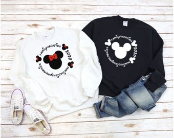 Disney Family Vacation Sweatshirt, Matching Mickey & Minnie Crewneck