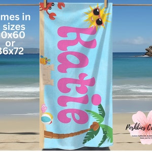 Personalized Beach Towel, Perfect for Vacation, Great Gift!