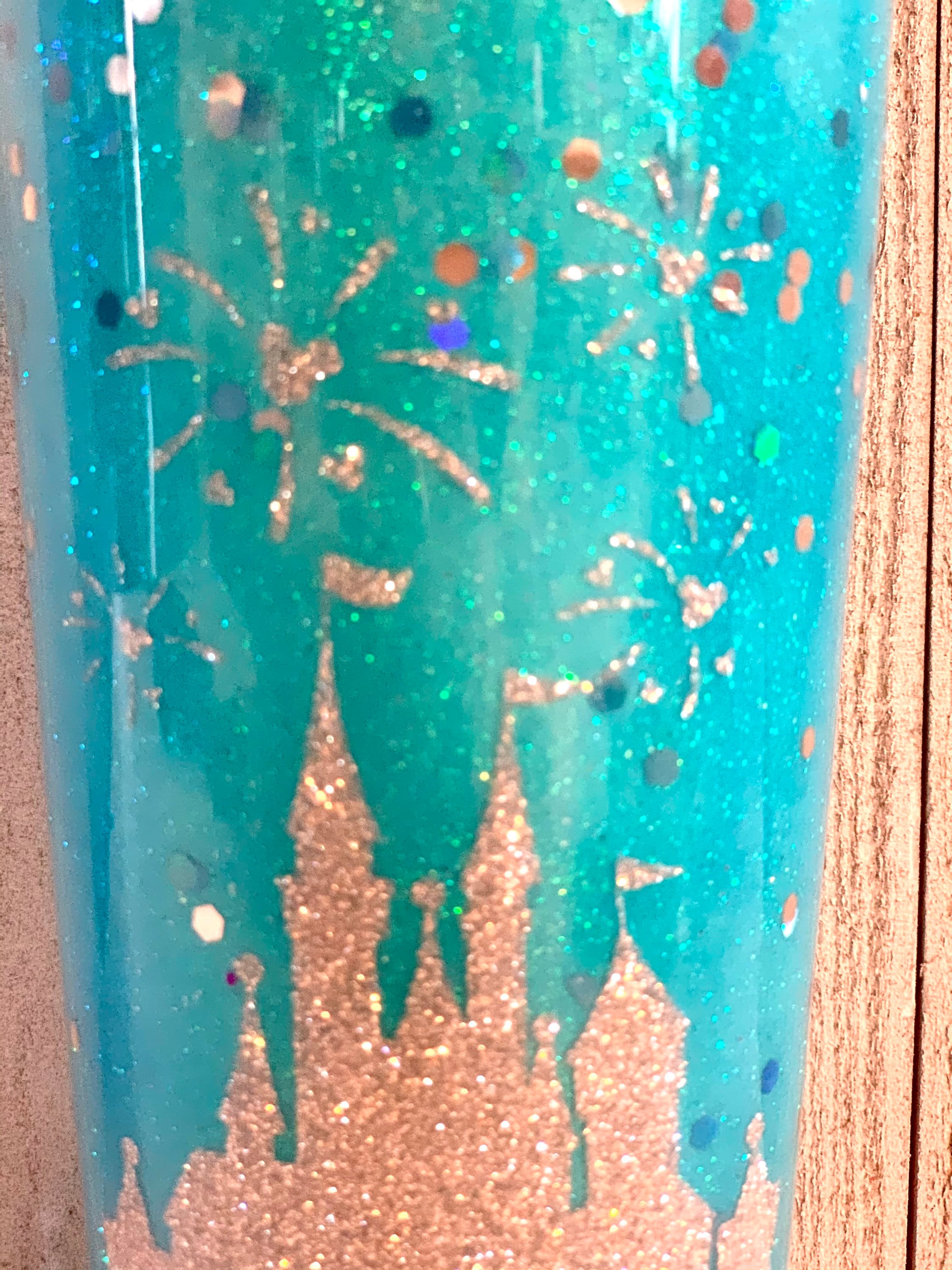 Disney Castle Mickey & Minnie Mouse Glitter Tumblers ...