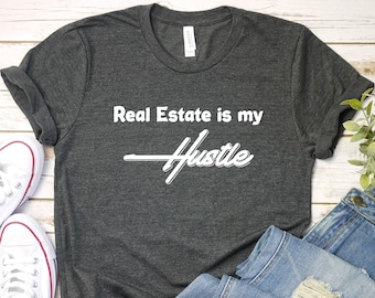 Real Estate is My Hustle Womens Performance Hooded Blouse Pullover with Pockets S-2XL