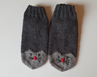 Sneaker Söckchen Kurzsocken gestrickt Katzensocken Sommersocken Hausschuhe Stricksocken handgestrickte Socken Kindersocken