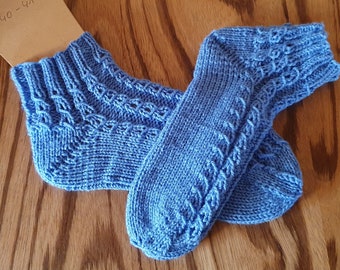 Handgestrickte Socken Sneakersocken Kuschelsocken Mustersocken Kurzsocken Sommersocken viele Farben und Größen Wollsocken Strümpfe