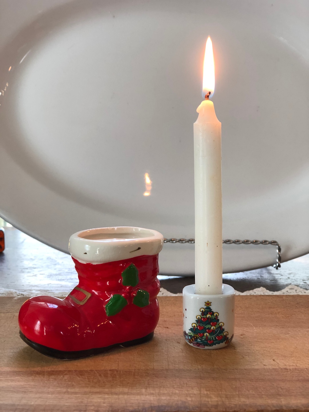 Vintage Pair West German Candle Holder and Mini Christmas Etsy