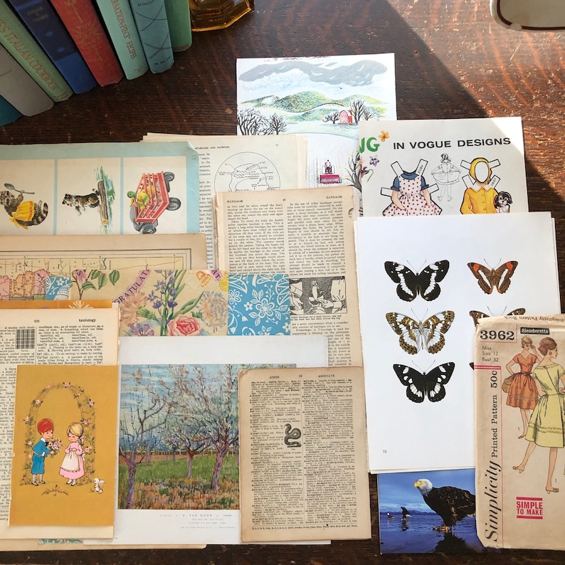 Vintage Assorted Paper Ephemera Pack 70 Piece Kit Etsy