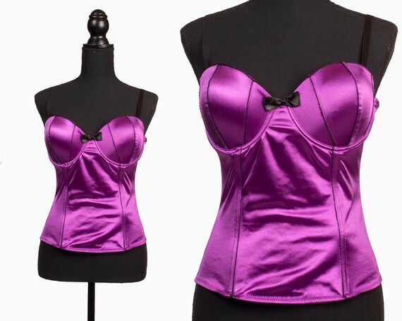 Vintage Hot Topic Morbid Threads Corset Purple Vel