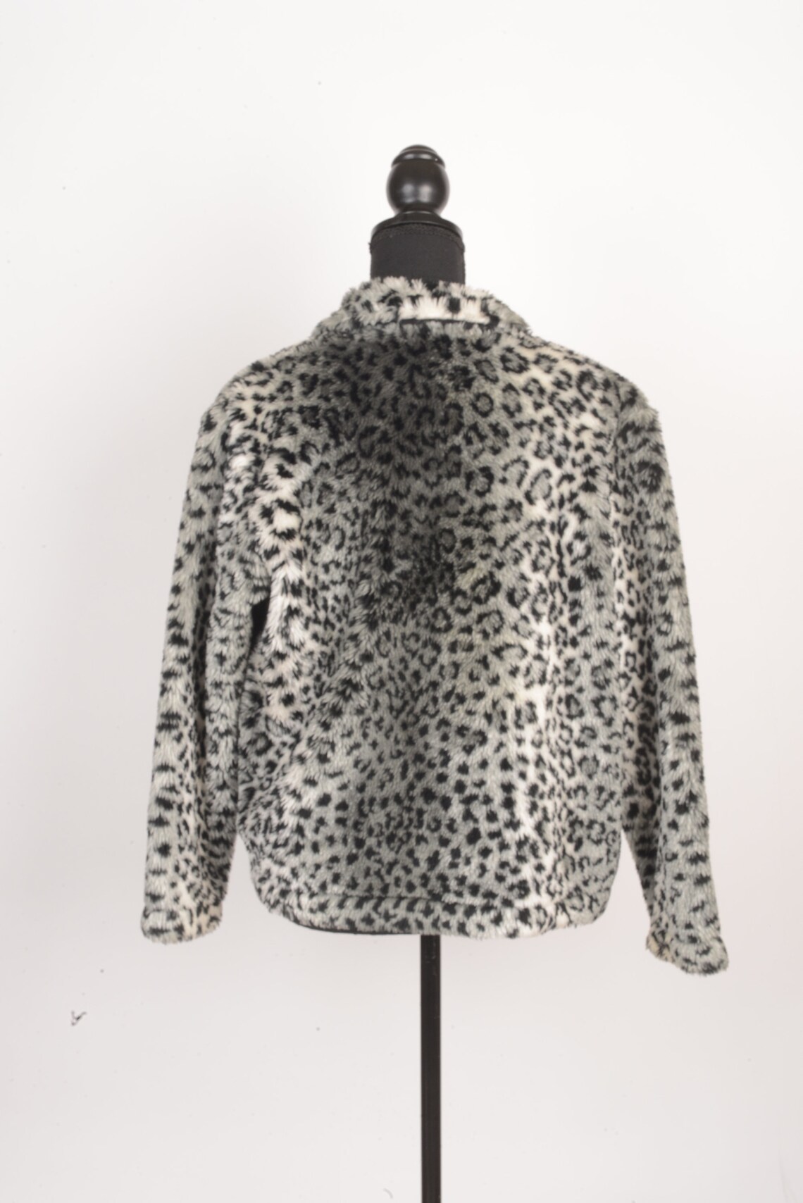 Y2K Cheetah Print White Fuzzy Zip Up Jacket Coat Bratz Egirl | Etsy