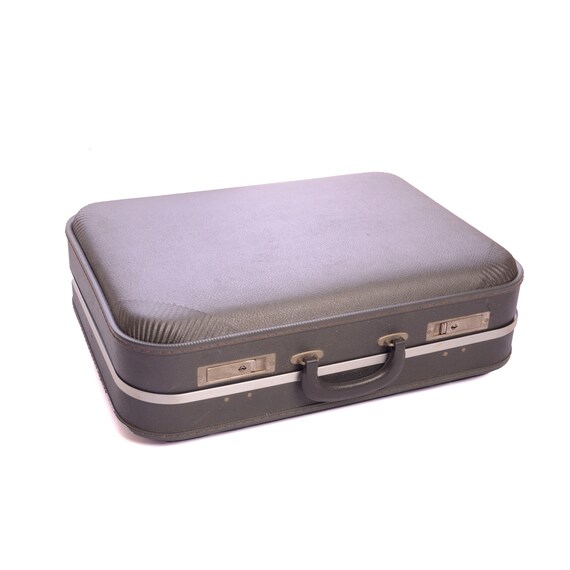 Hard Shell Gray 1970's Suitcase