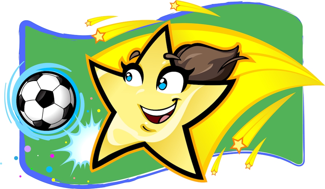 Shooting Stars Soccer Player Etsy