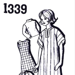 11 1/2" Fashion Doll Dress Pattern Mail Order 1339 Caftan Cape Dress Skirt Blouse Halter