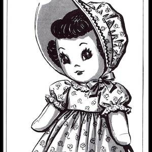 Somente entrega digital em PDF! Boné articulado sue meia boneca e roupas padrão de costura de tecido #2940-t design pedido por correio brinquedo cópia carta a4