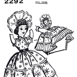 Mädchen PUPPE Toaster Deckel und Kleidung Muster 2292 Design Mail Order Letter