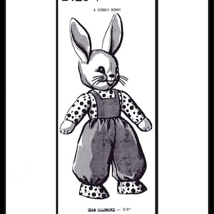 Letter 15" BUNNY DOLL Clothes Pattern 2420 Design Mail Order Toy Stuffed Animal