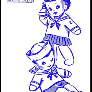 Carta de pedido por correo de diseño 2-659-T de MUÑECA DE CALCETINES de marinero para niño y niña con patrón de ropa