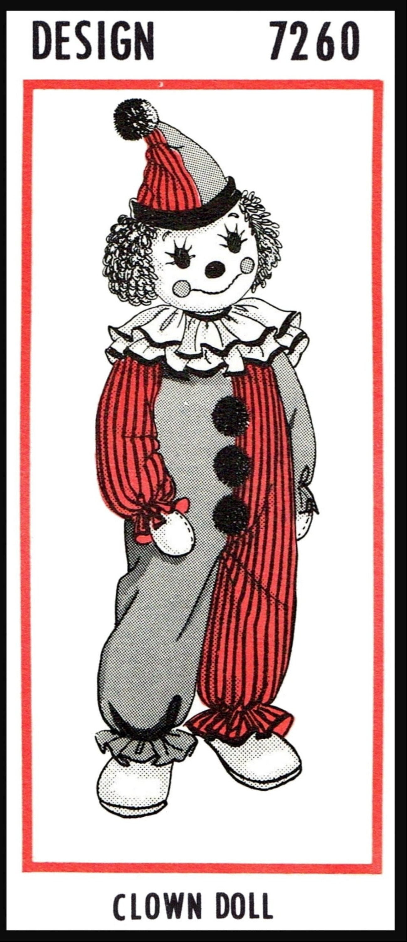 Buchstabe CLOWN PUPPE Muster 24 "Hoch Versandhandel 7260